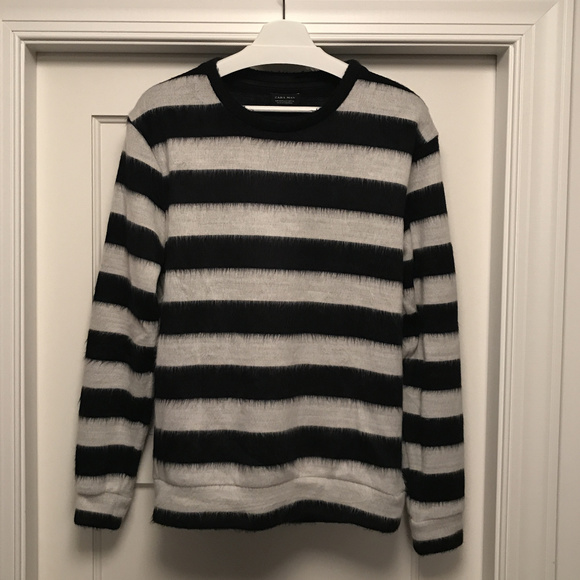 Navy & White Striped Sweater - Picture 1 of 4